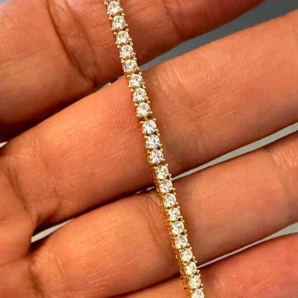 Judith Ripka 14K Clad 6-3/4" Diamonique Tennis Bracelet - Picture 6 of 11